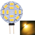 G4 12 LED SMD 5730 360LM 2800-3200K Lampadina con base a spillo a risparmio energetico di forma rotonda con regolazione continua, DC 12V, G4 12LEDs SMD 5730 360LM, G4 12 LEDs SMD 5730 360LM