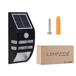 Lampada da parete solare per esterno 80 lumen luce fredda