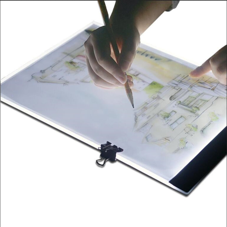 Ultra-thin Portable USB LED Artcraft Tracing Light Box A4 Size for Artists Drawing Sketching Animation and X-ray Viewing, No Brightness Control No Charger