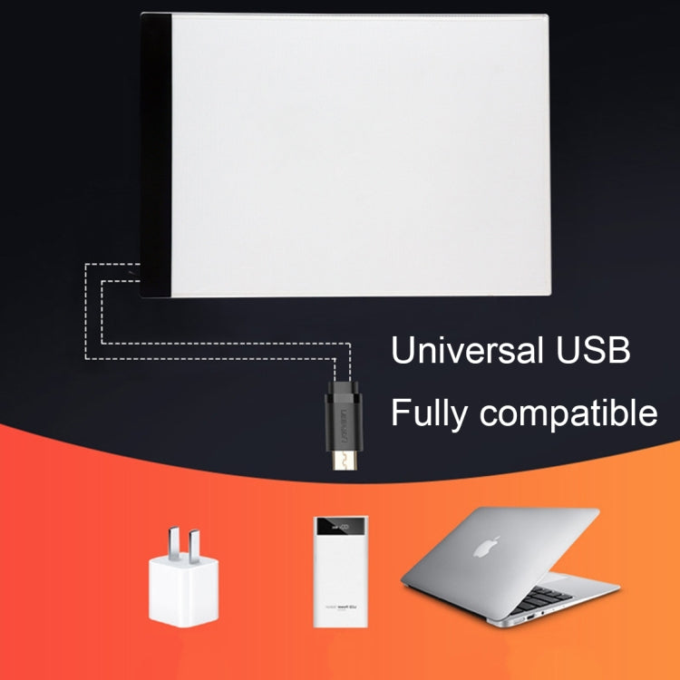 Ultra-thin Portable USB LED Artcraft Tracing Light Box A4 Size for Artists Drawing Sketching Animation and X-ray Viewing, No Brightness Control No Charger