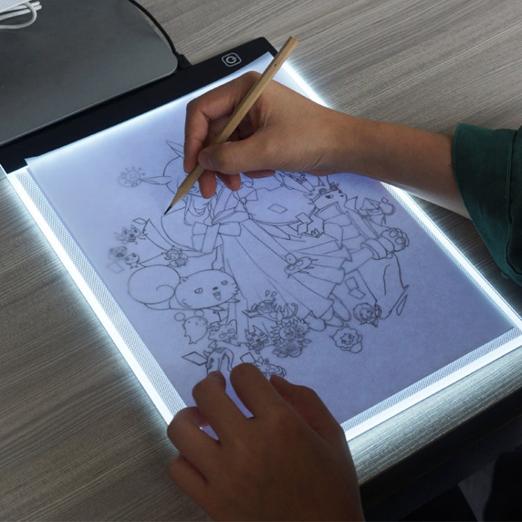 Ultra-thin Portable USB LED Artcraft Tracing Light Box A4 Size for Artists Drawing Sketching Animation and X-ray Viewing, No Brightness Control