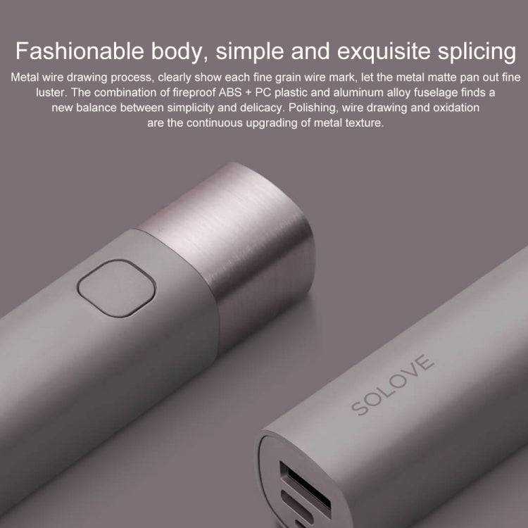 Torcia LED originale Xiaomi Youpin SOLOVE 3000mAh Illuminazione portatile multifunzione USB, SOLOVE