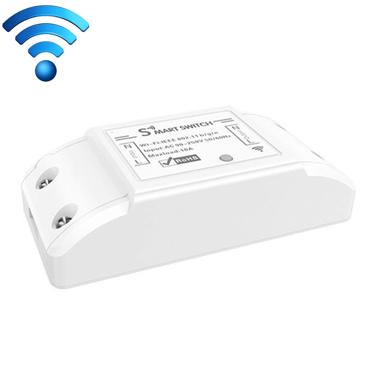 10A Single Channel WiFi Smart Switch Wireless Remote Control Module Works with Alexa and Google Home, AC 90-250V