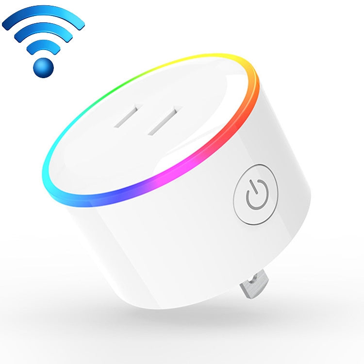 10A RGB Scene Light WiFi Remote Control Smart Socket Works with Alexa, Google Home and IFTTT, AC 100-240V, JP Plug, XS-A18