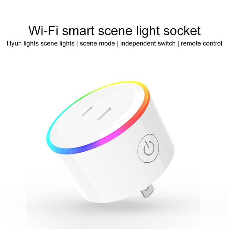 10A RGB Scene Light WiFi Remote Control Smart Socket Works with Alexa, Google Home and IFTTT, AC 100-240V, JP Plug, XS-A18