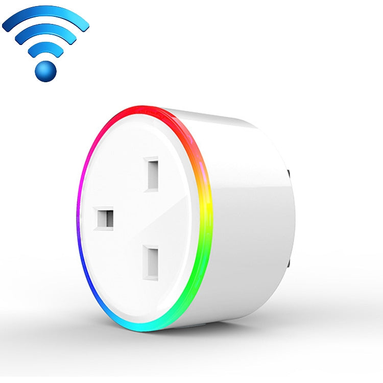 10A RGB Scene Light WiFi Remote Control Smart Socket, Works with Alexa and Google Home, AC 220-240V, UK Plug, XS-SSC03