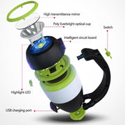 Lampada da campeggio LED portatile 5W con power bank verde