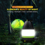 Lampada da campeggio LED portatile 5W con power bank verde