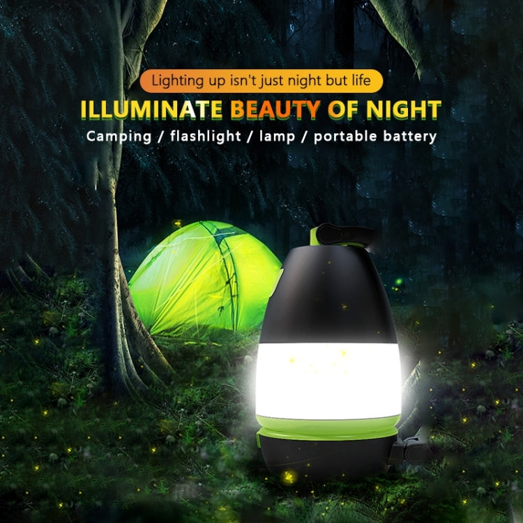 Lampada da campeggio LED portatile 5W con power bank verde