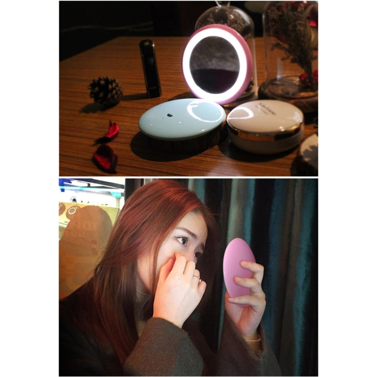 OneFire 1W 10 LED Lampada da scrivania LED multifunzione ricaricabile a forma di ciambella per specchio per trucco Luce notturna, DC 5V, 1W Pink, 1W Blue