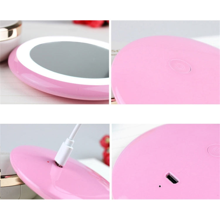 OneFire 1W 10 LED Lampada da scrivania LED multifunzione ricaricabile a forma di ciambella per specchio per trucco Luce notturna, DC 5V, 1W Pink, 1W Blue
