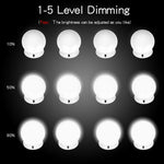 Lampada da toeletta con lampadina cosmetica illuminata stile Hollywood da 120LM 7000K, lunghezza cavo: 4,6 m, DC 5 V