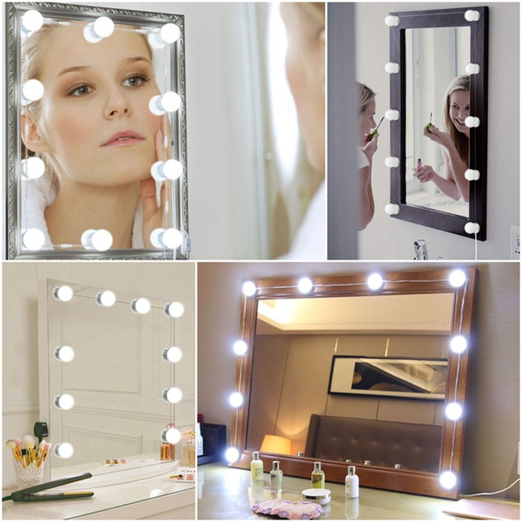 Lampada da toeletta con lampadina cosmetica illuminata stile Hollywood da 120LM 7000K, lunghezza cavo: 4,6 m, DC 5 V