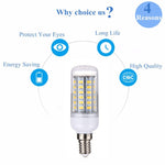 Lampadina SMD 5730 a 56 LED, CA 220 V, 5W 220V White Light, 5W 220V Warm White