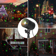 Mini lampada da esterno con laser rosso e verde IP65