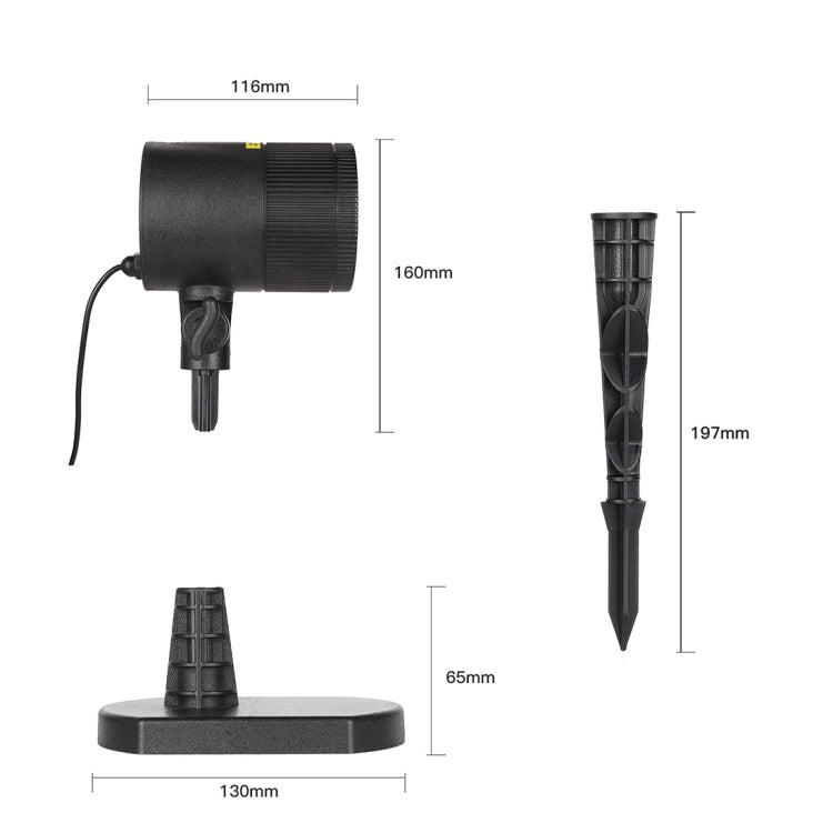 Mini lampada da esterno con laser rosso e verde IP65
