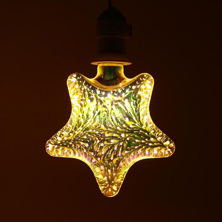 Lampada artistica decorativa per atmosfera vintage 2700K 48 LED SMD 2835, CA 85-265 V, Star Shape