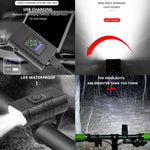 Luce per bicicletta ricaricabile micro USB BK02 1000LM, Micro USB