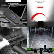 Luce per bicicletta ricaricabile micro USB BK02 1000LM, Micro USB