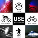 Lampada posteriore bicicletta USB-C ricaricabile 6 LED