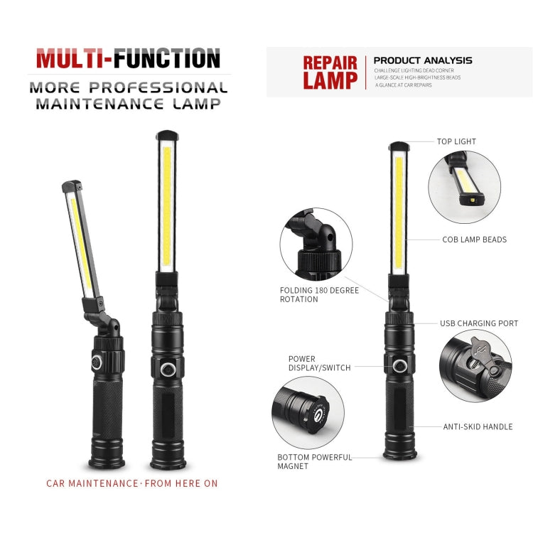 Luce di emergenza portatile pieghevole ricaricabile USB 11W