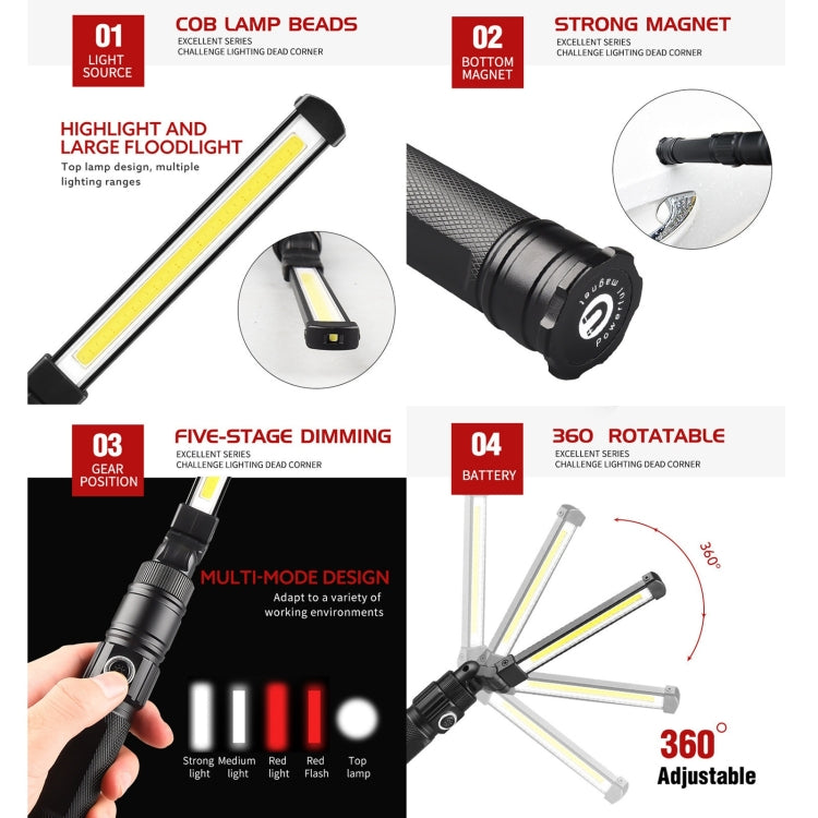 Luce di emergenza portatile pieghevole ricaricabile USB 11W