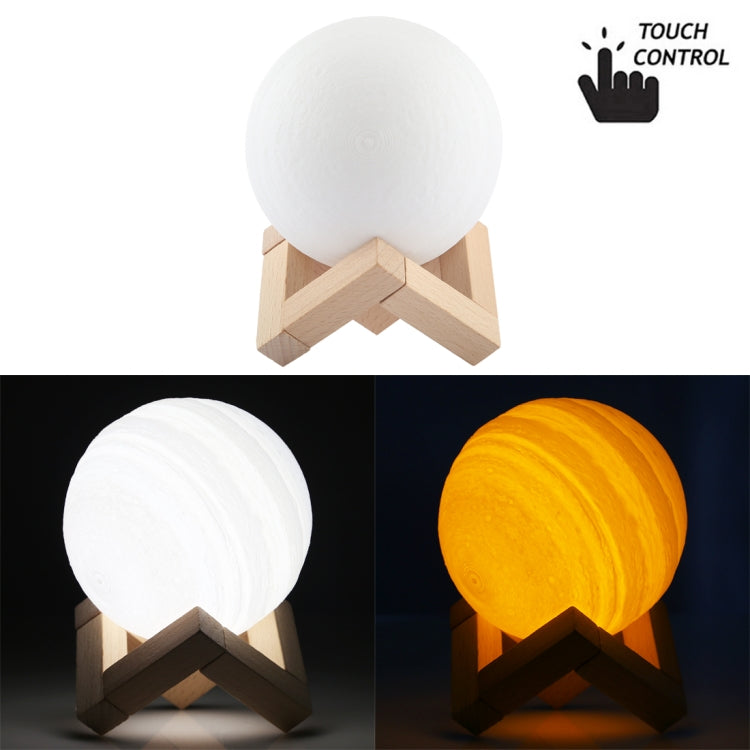 Luce notturna a LED a risparmio energetico con ricarica USB a 2 colori con base di supporto in legno, Touch Control 2-Color(10cm)