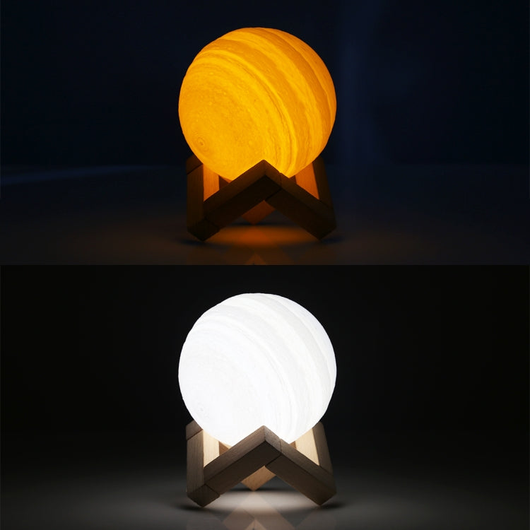 Luce notturna a LED a risparmio energetico con ricarica USB a 2 colori con base di supporto in legno, Touch Control 2-Color(10cm)