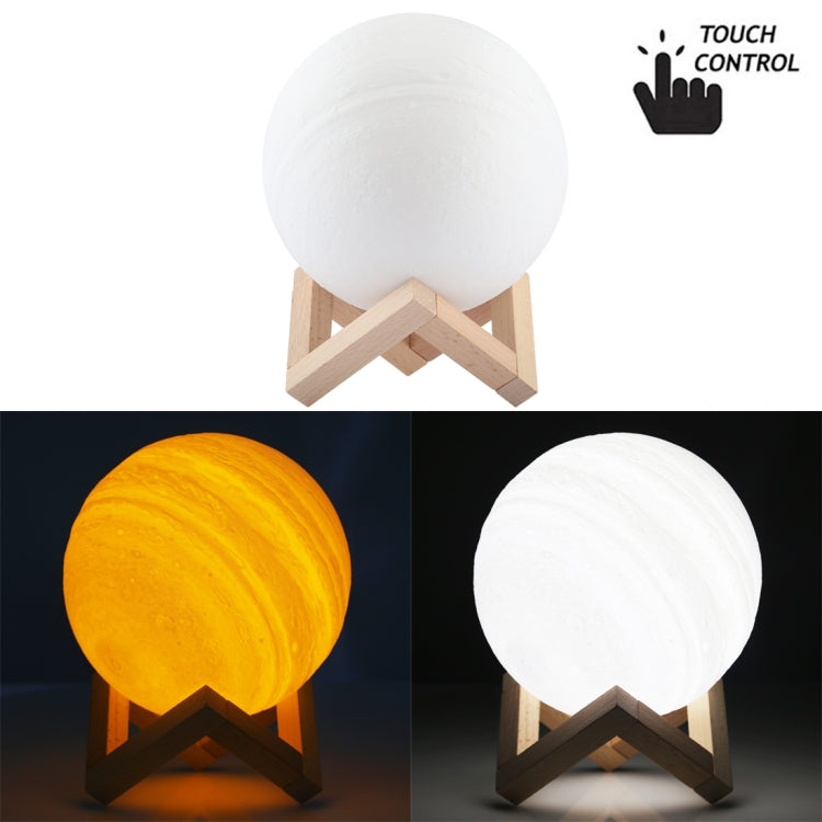 Luce notturna a LED a risparmio energetico con ricarica USB a 2 colori con base di supporto in legno, Touch Control 2-Color(15cm)
