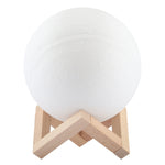 Luce notturna a LED a risparmio energetico con ricarica USB a 2 colori con base di supporto in legno, Touch Control 2-Color(15cm)