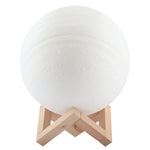Luce notturna a LED a risparmio energetico con ricarica USB a 7 colori con base di supporto in legno, Patted 7-Color(18cm)