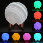 Luce notturna a LED a risparmio energetico con ricarica USB a 7 colori con base di supporto in legno, Patted 7-Color(18cm)