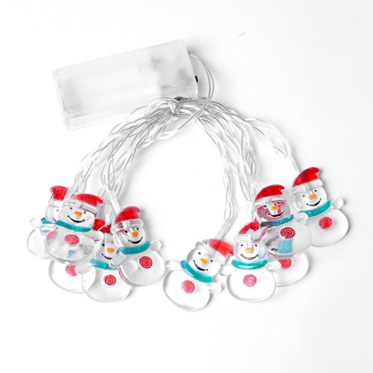 Stringa di luci decorative a LED con pupazzo di neve di Natale da 1,5 m e 10 luci, Christmas Snowman