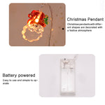 Stringa di luci decorative a LED con pupazzo di neve di Natale da 1,5 m e 10 luci, Christmas Snowman