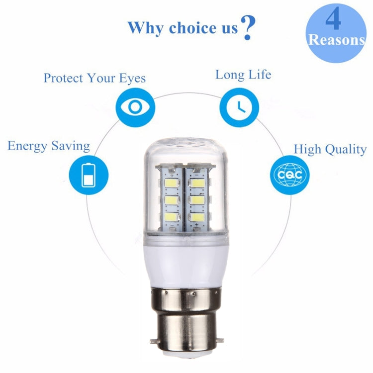 Lampadina LED B22 da 2,5 W a mais, 24 LED SMD 5730, CA 110-220 V, AC 110-220V