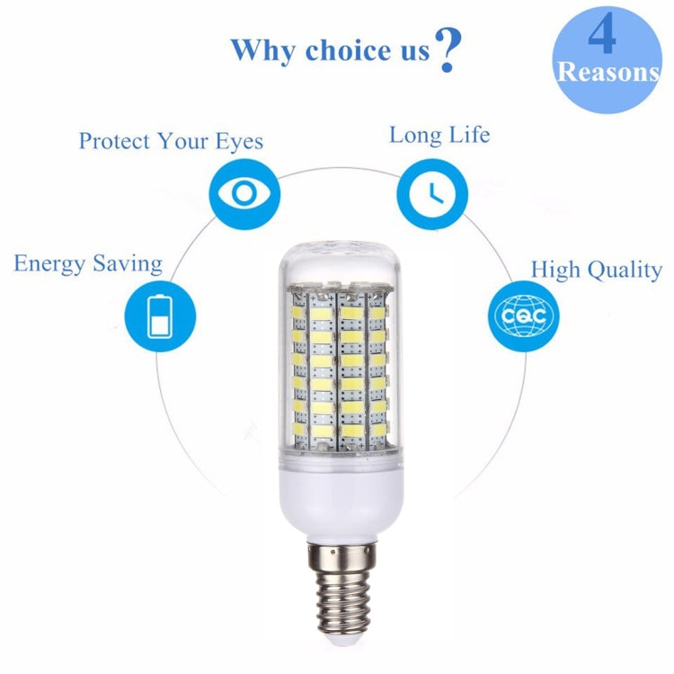 Lampadina LED a mais E14 5,5 W 69 LED SMD 5730, CA 220-240 V, AC 220-240V