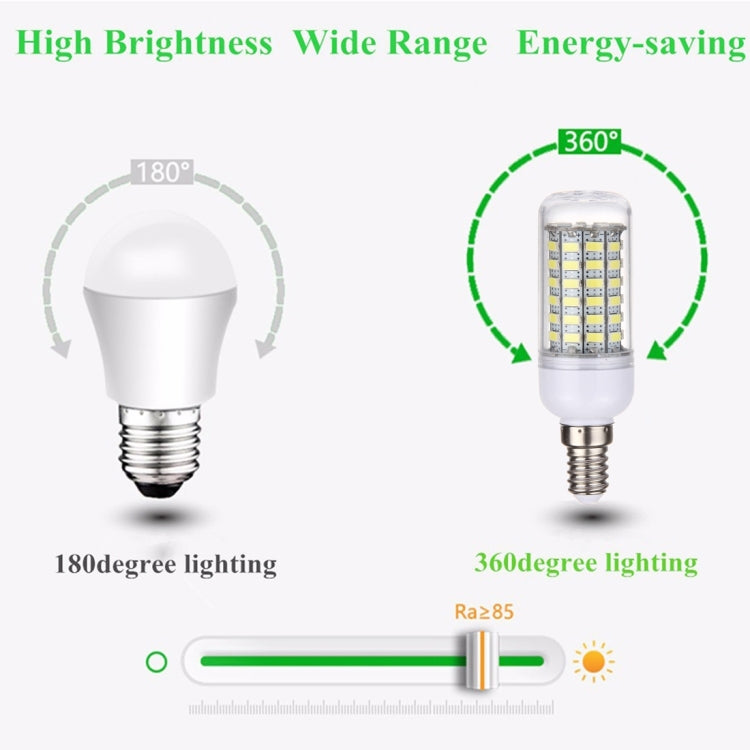 Lampadina LED a mais E14 5,5 W 69 LED SMD 5730, CA 220-240 V, AC 220-240V