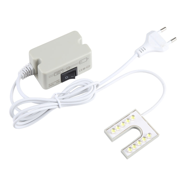 Lampada per macchina da cucire a 10 LED Lampada a risparmio energetico funzionante con magnete a forma di U