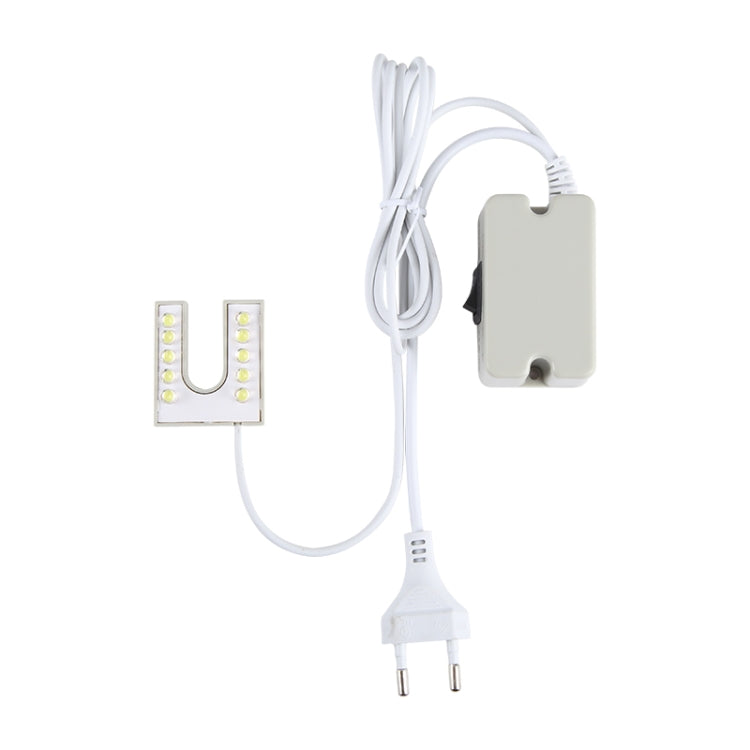 Lampada per macchina da cucire a 10 LED Lampada a risparmio energetico funzionante con magnete a forma di U