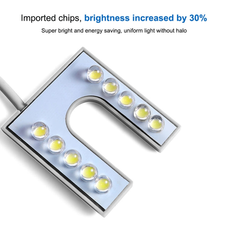 Lampada per macchina da cucire a 10 LED Lampada a risparmio energetico funzionante con magnete a forma di U