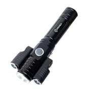 Torcia LED zoomabile T6+XPE impermeabile con ricarica USB