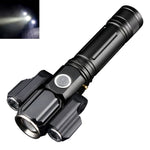 Torcia LED zoomabile T6+XPE ricaricabile USB 4 modalità