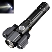 Torcia LED zoomabile T6+XPE ricaricabile USB 4 modalità