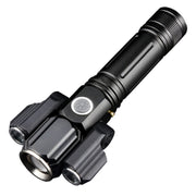 Torcia LED zoomabile T6+XPE ricaricabile USB 4 modalità