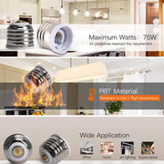Adattatore convertitore da E27 a E12 per lampadine