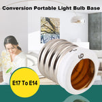 Adattatore lampadina da E17 a E14 in rame e PBT