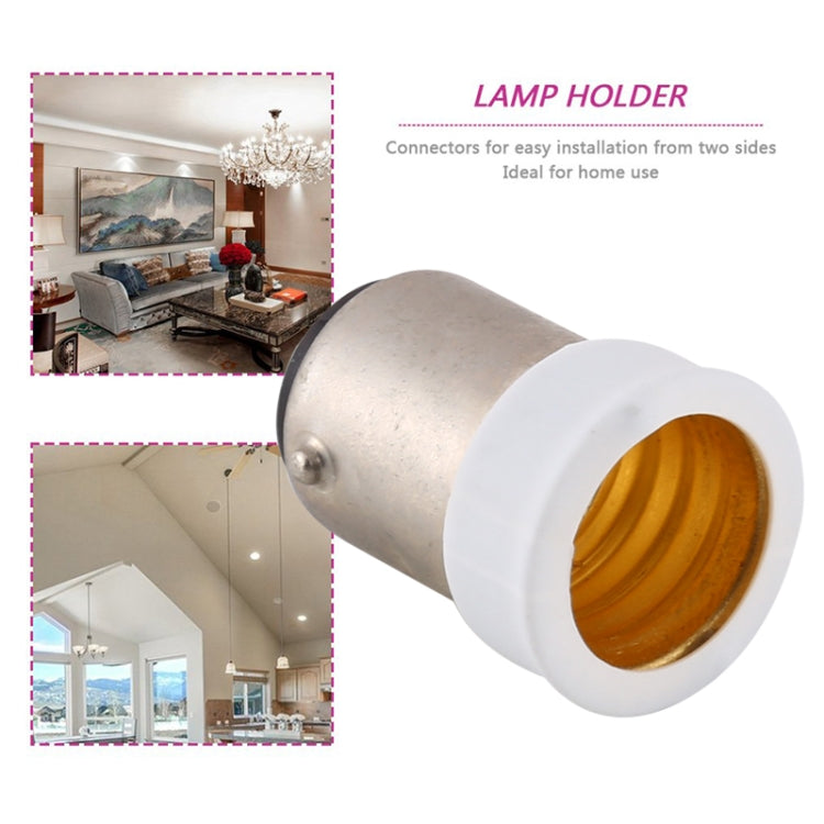 Adattatore lampadine da B15 a E14 in rame e PBT