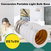 Adattatore convertitore da E12 a E14 per lampadine
