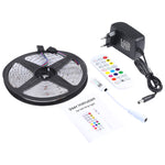 Striscia luminosa Bluetooth impermeabile SMD 5050 IP65 da 5 m, 150 LED, RGB, con telecomando a 24 tasti, spina europea, 5m 150 LEDs IP65