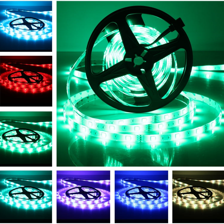 Striscia luminosa Bluetooth impermeabile SMD 5050 IP65 da 5 m, 150 LED, RGB, con telecomando a 24 tasti, spina europea, 5m 150 LEDs IP65